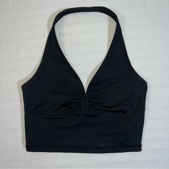 Frankie's Bikinis Tops - Frankie’s Bikini Active Lively Halter Top Womens Medium Black Preppy Athleisure